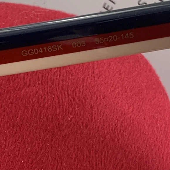 🔥♥️🔥AUTHENTIC Gucci Sunglasses GG0416SK 003 55-20-145  Made in Italy - Picture 8 of 14